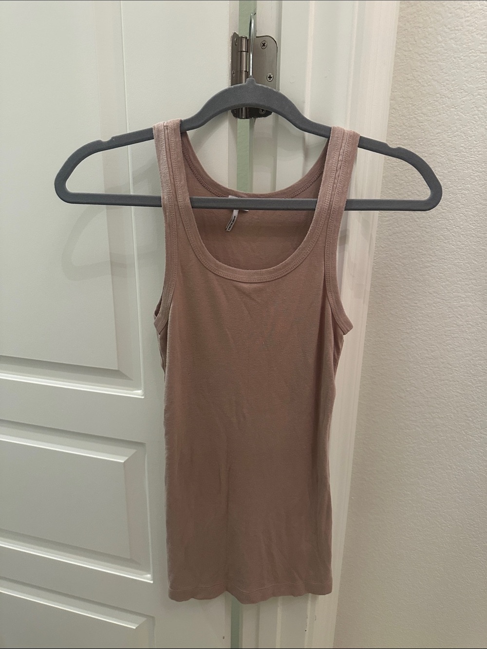 Splendid Ribbed Tank Top - Mauve Taupe